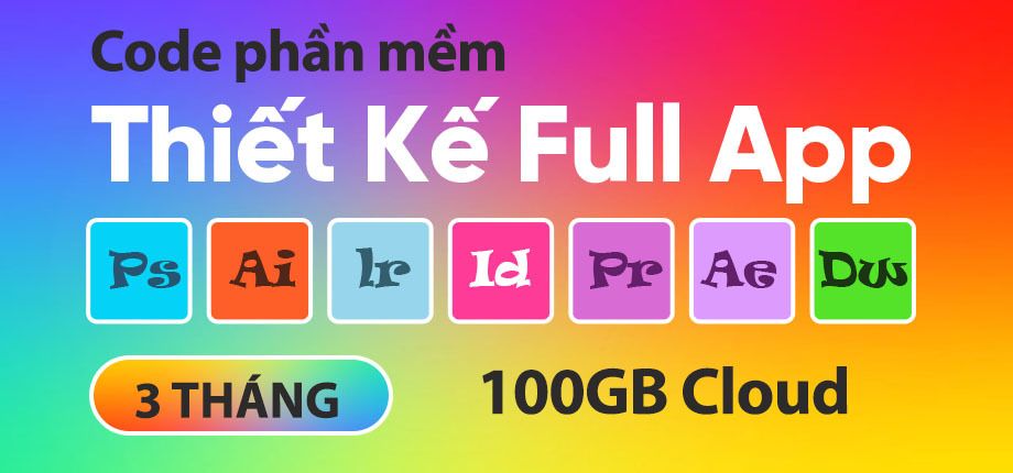 Phần mềm thiết kế Full App 80GB Cloud